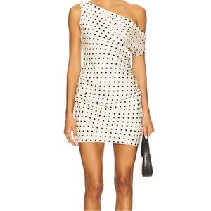 Revolve - Lioness- One-Shoulder Polka Dot Dress